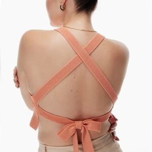 Aritzia Wilfred Cayenne Top in Coral, size M